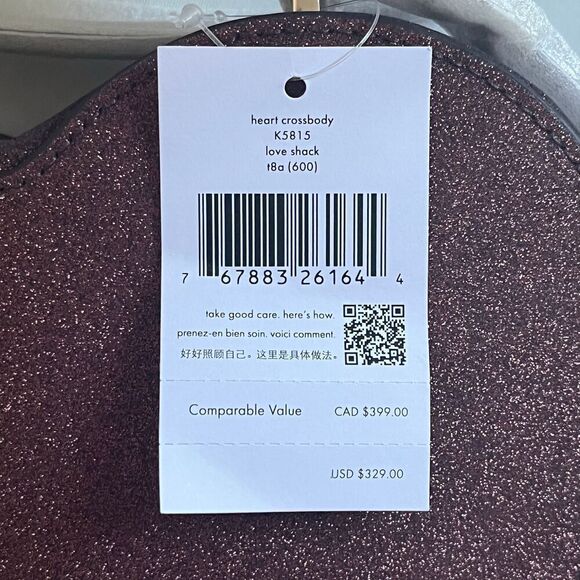 NWT Kate Spade Love Shack Glitter Heart Bag - Picture 6 of 8